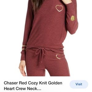 Chaser heart sweatshirt NWOT